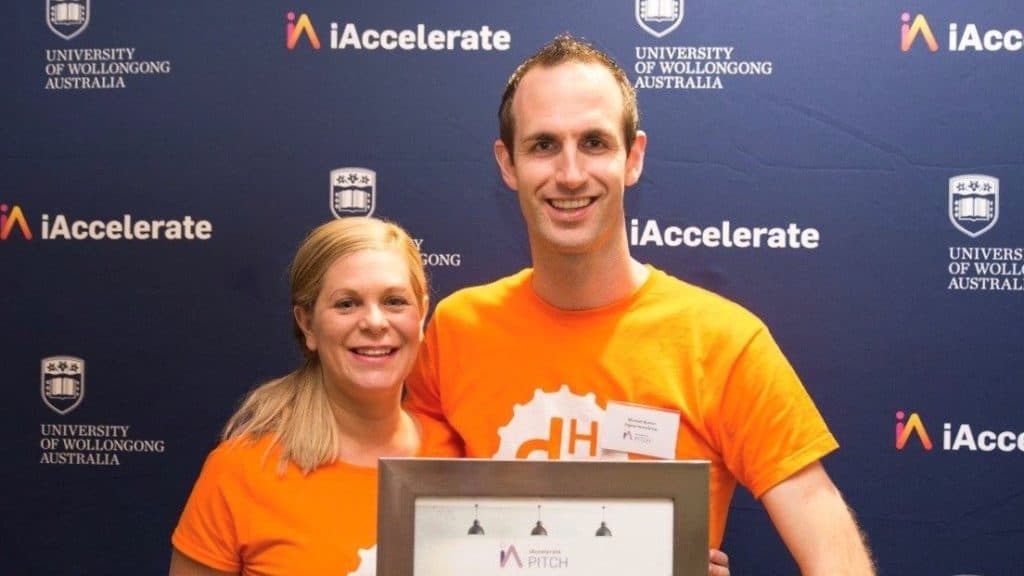 Binary Beer's Michael and Brooke Burrton winning at iAccelerate