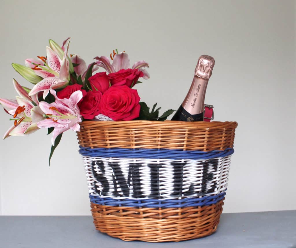Hill and Ellis personalized Smile basket