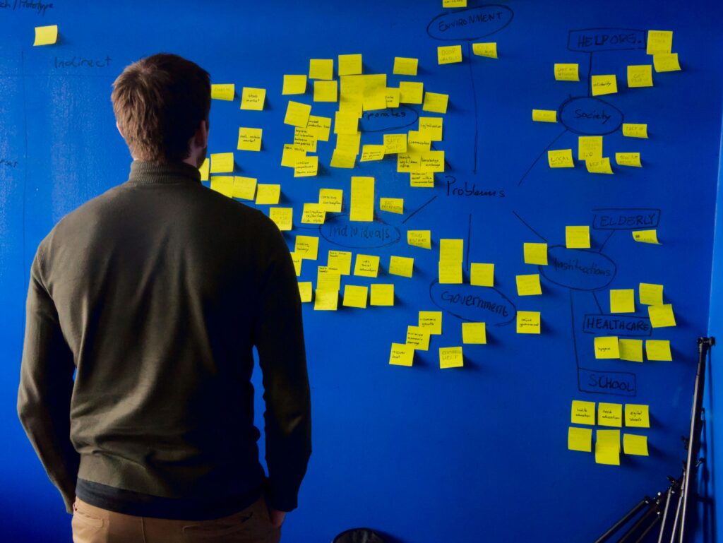 Ideate - a board covered in ideas