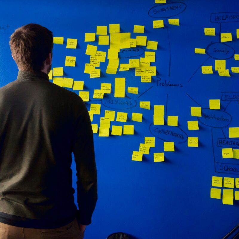 Ideate - a board covered in ideas